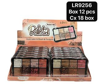 Love Rain Iluminador, Blush e Contorno box 12 pçs