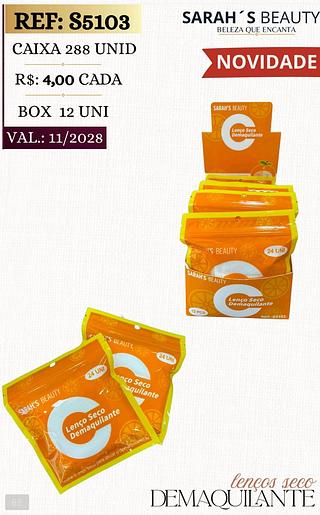 Sarah s beauty lenço seco box 12 pc