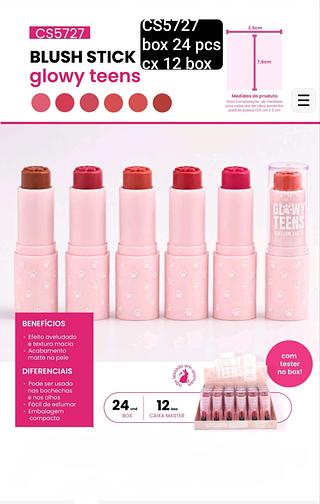 pink21 blush bastao box 24 pç