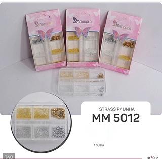 Mandala Pedra e Strass para unha box 12 pçs