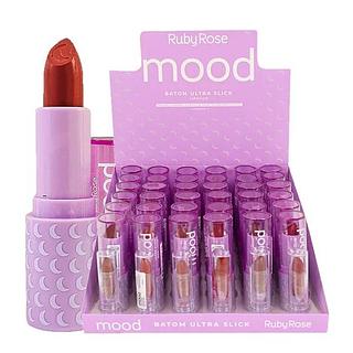 Batom Bastão Mood Ultra Slick Ruby Rose HB-7001 - Box c/ 36 unid