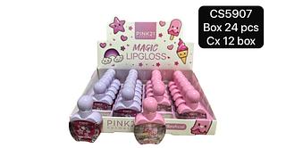 Pink 21 Lip Gloss Magic box 24 pçs