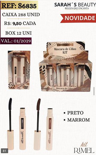 Sarah s beauty kit rímel box 12 pc