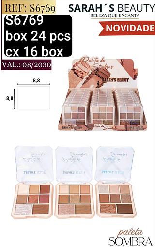 saras beauty paleta de sombra box 24 pç