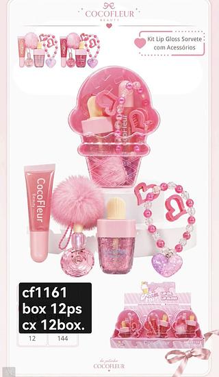 cocfleur lip gloss box 12 pç
