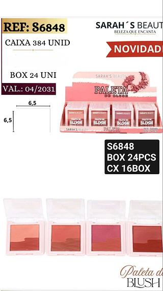 Sarahs beauty blush box 24 pçs