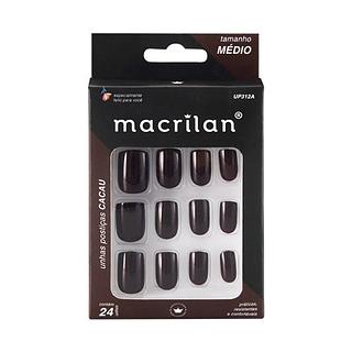 Macrilan Unhas postiças tamanho médio cor Cacau