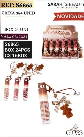 Sarahs beauty Lip gloss box 24 pçs