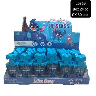 lip gloss lilo stitch box 24 pç