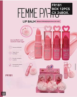 femme paris lip balm box 12 pç