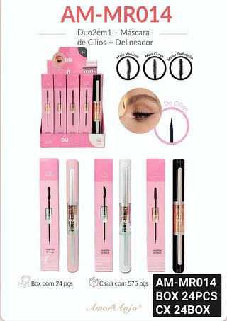 amor e anjo duo rimel e delineador box 24 pç