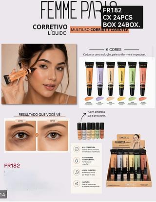 femme paris corretivo colorido box 24 pç