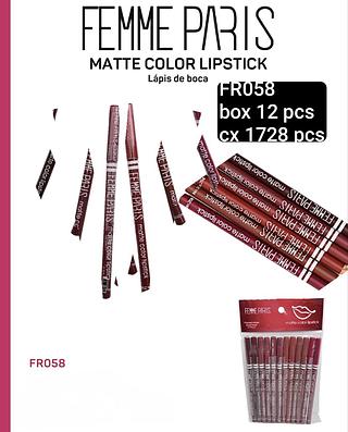 FEMME PARIS LAPIS LABIAL PACOTE 12 PÇ