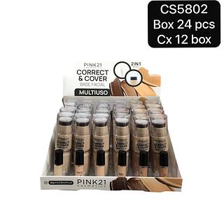 PINK21 BASE COM PINCEL BOX 24 PÇ