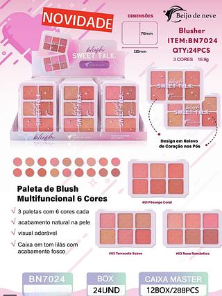 beijo de neve paleta de blush box 24 pç