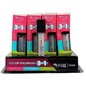 Max Love Lip Gloss Volumoso Incolor 3 em 1 n307 BOX 32PÇS