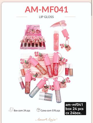 amor e anjo lip gloss box 24 pç