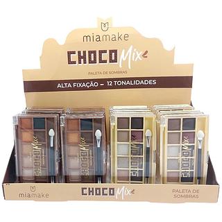 Box 24 Paleta de Sombras Choco Mix Alta Fixação Mia Make 341