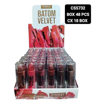 Pink 21 Batom Velvet box 48 pçs