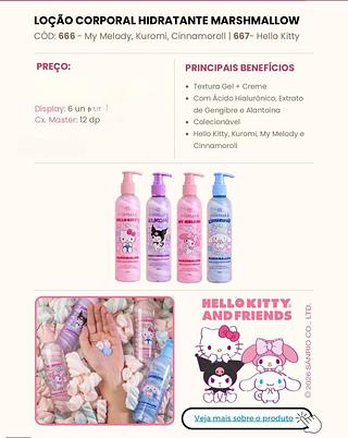 mia make loçao hidratante turma hello kit box 6 pç