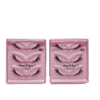 Amor anjo Cartela de cílios postiços cantinho c/ 3pares