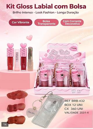 BOBBI RARA KIT GLOSS + BALM BOX 12 PÇ
