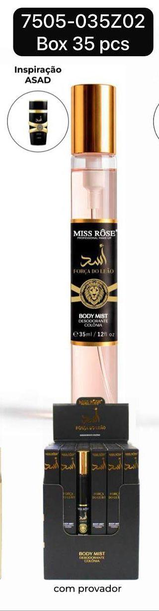 Miss Rose Body Mist ( Inspiração Asad) box 35 pçs