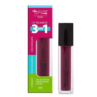 Max Love Lip Gloss Volumoso Incolor 3 em 1 COR 305