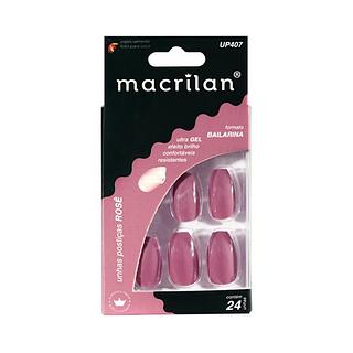 Macrilan Unhas Postiças estilo bailarina-Rosé