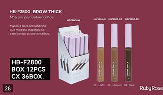 Ruby Rose Brow thick box 12 pçs