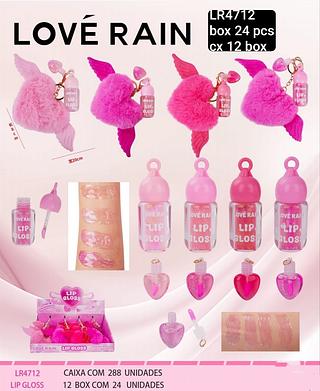 love rain lip gloss box 24 pç