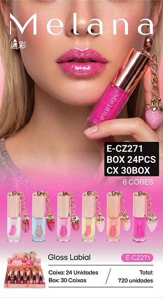 Melana Lip gloss box 24 pçs
