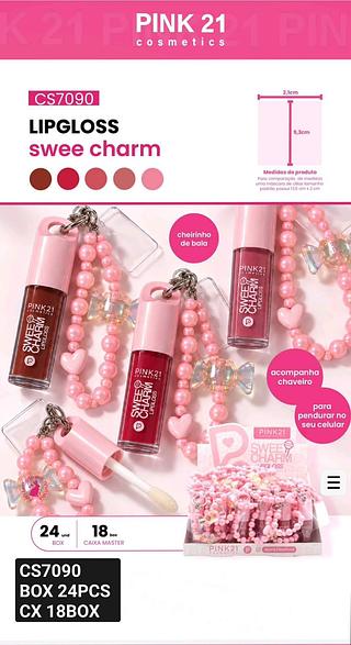 Pink21 Lip gloss box 24 pçs