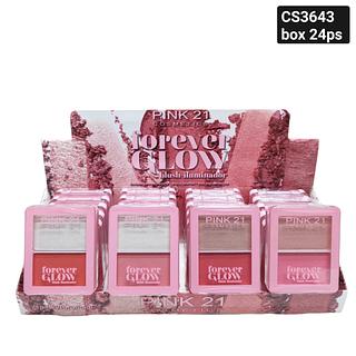 Pink 21 forever glow blush e iliminador