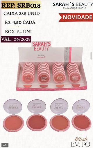 Sarah s beauty blush box 24 pçs