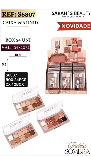 Sarahs beauty paleta de sombras box 24 pçs