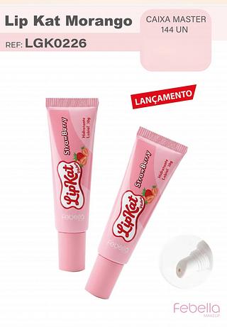 Febella Lip Kat morango box 12 pc