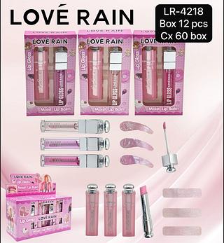 Love Rain Moist Lip Balm Lip Gloss Kit box 12 pçs