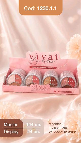 VIVAI BLUSH E ILUMINADOR BOX 24 PÇ