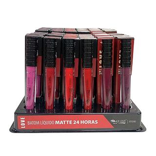 Batom Líquido Matte 24h C/48 Unid 27 ao 32 - Max Love