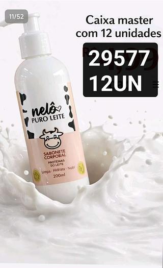 nelo sabanete corporal puro leite box 12 pç