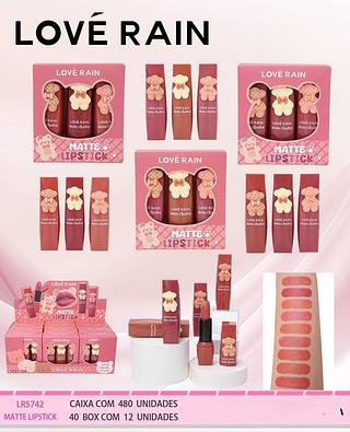 love rain trio de batom box 12 pç