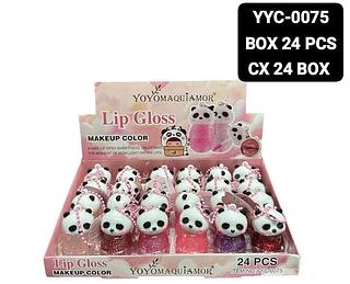 yoyo lip gloss panda box 24 pç