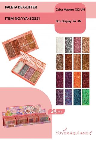 yoyo paleta de glitter box 24 pc