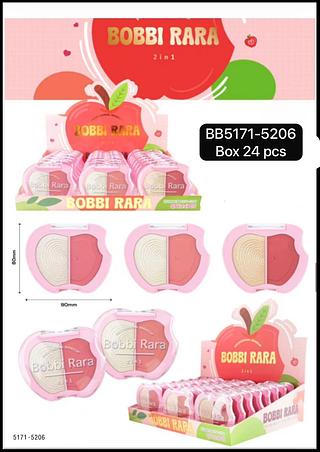 Bobbi Rara 2 in 1 Blush e Iluminador box 24 pçs