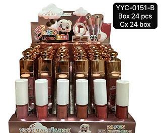 Yoyo Maquiamor Batom Liquido Matte box 24 pçs