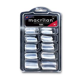 Unhas Postiças Tips Quadrada Transparente Macrilan