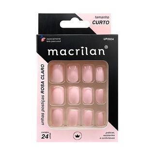 Macrilan Unhas postiças tamanho curto cor Rosa claro