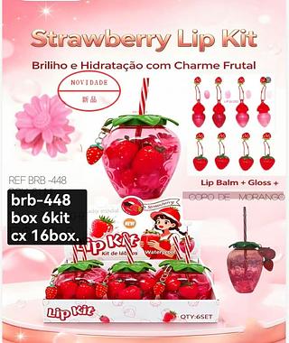 bobbi rara lip gloss morangos box 6 pç