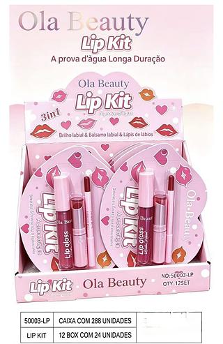 ola beauty kit labial box 12 pç